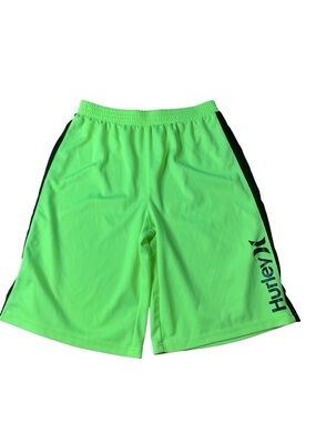 Hurley Neon Green Athletic Mesh Shorts – Size XL